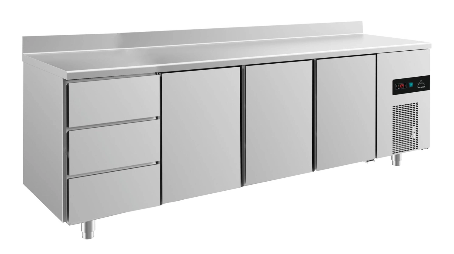 Bild von Kühltisch -2 bis +8°C 2330x700x850mm mit 3x Tür und 2x drei Schubladen u. Aufkantung