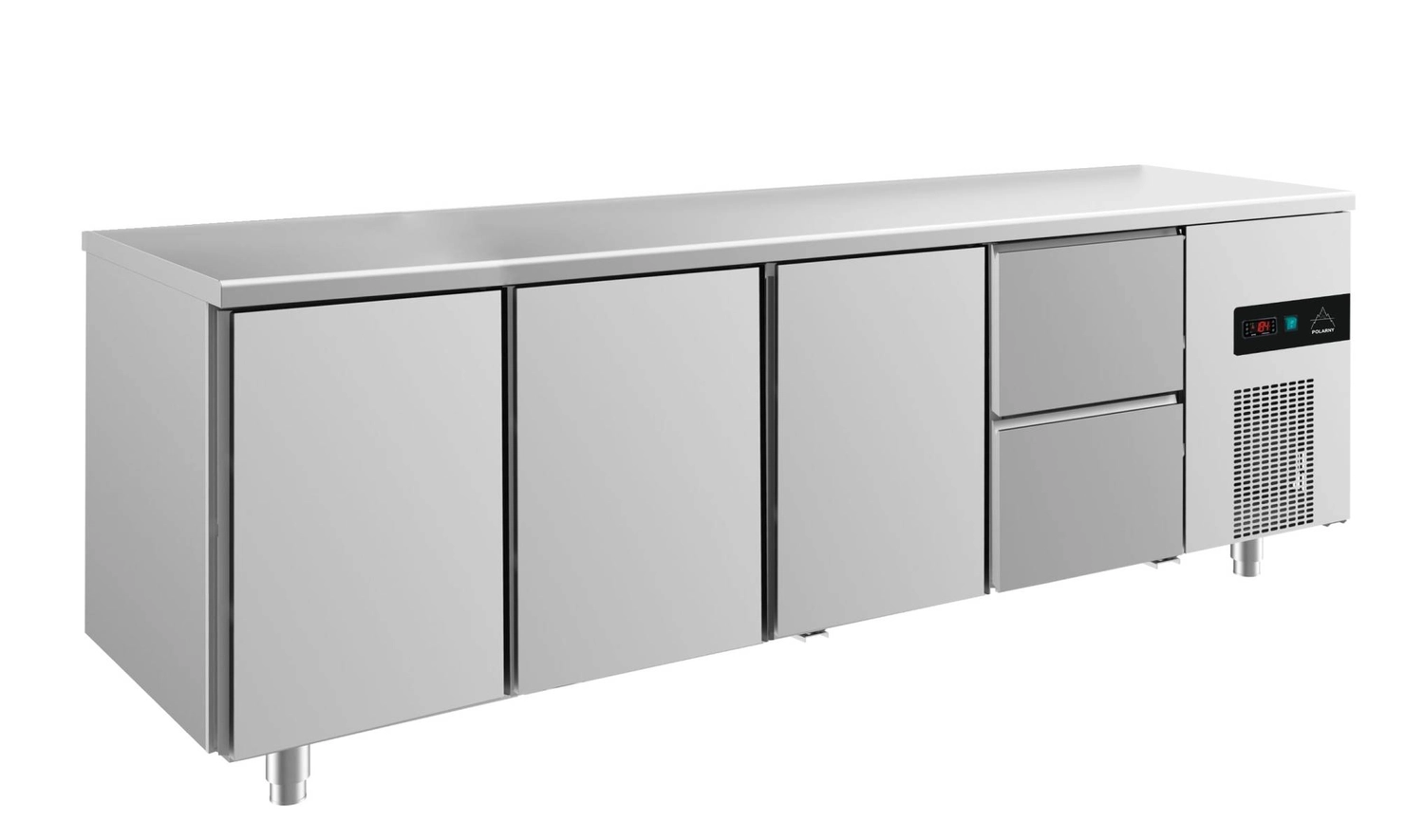 Bild von Kühltisch -2 bis +8°C 2330x700x850mm mit 3x Türen und 1x zwei Schubladen