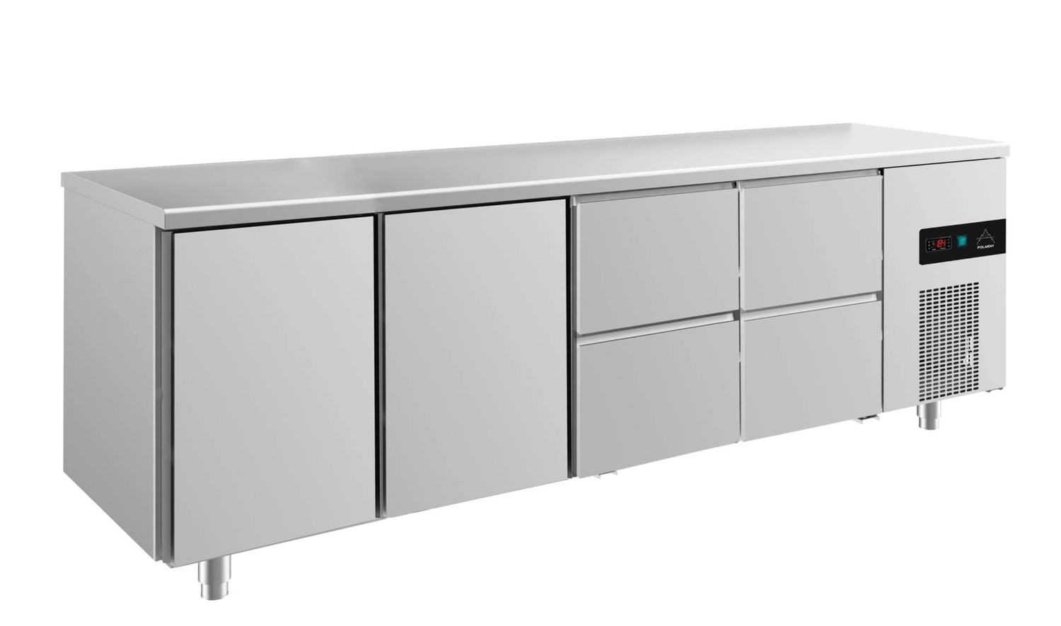 Bild von Kühltisch -2 bis +8°C 2330x700x850mm mit 2x Türen und 2x zwei Schubladen
