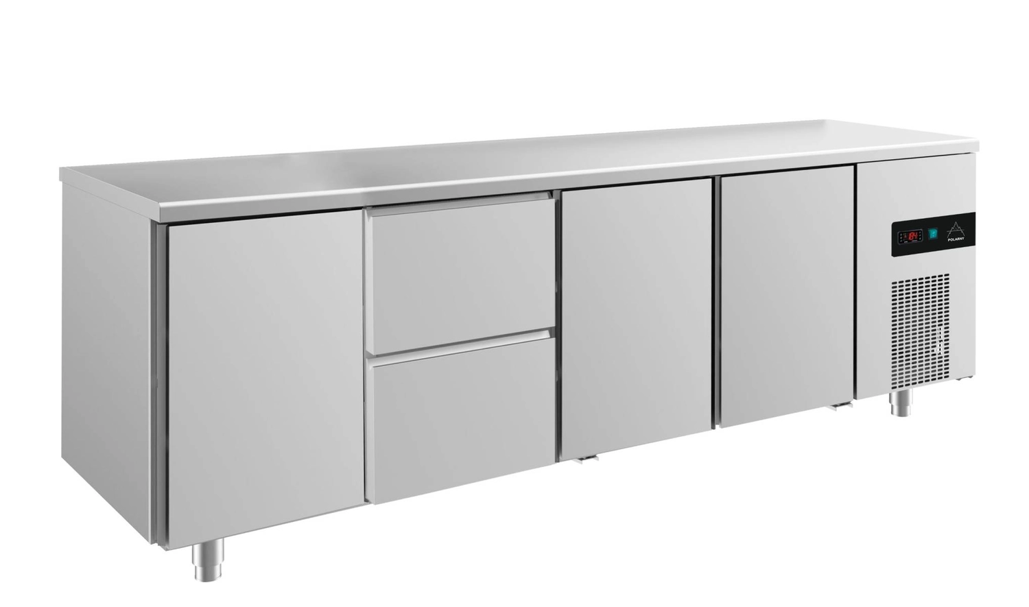 Bild von Kühltisch -2 bis +8°C 2330x700x850mm mit 3x Türen und 1x zwei Schubladen