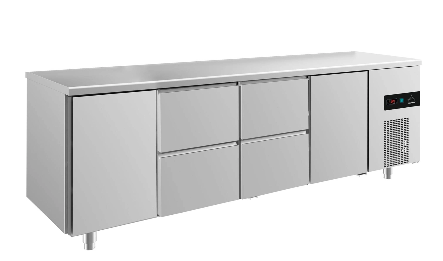 Bild von Kühltisch -2 bis +8°C 2330x700x850mm mit 2x Türen und 2x zwei Schubladen