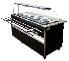 Bild von Kühltheke Gastroline mit Tablett Rutsche | 386 Liter Volumen | 1000x800x850  mm