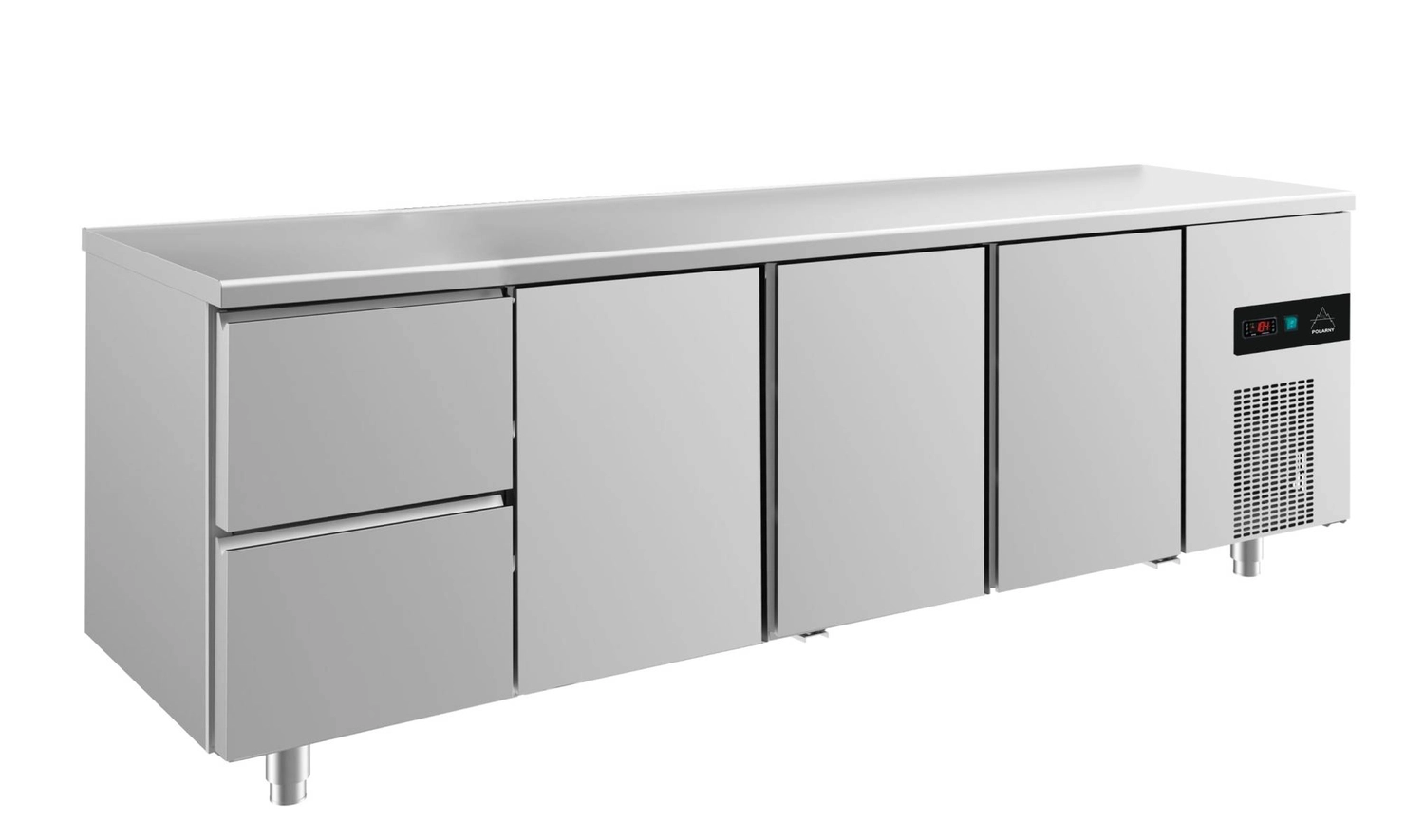 Bild von Kühltisch -2 bis +8°C 2330x700x850mm mit 3x Türen und 1x zwei Schubladen