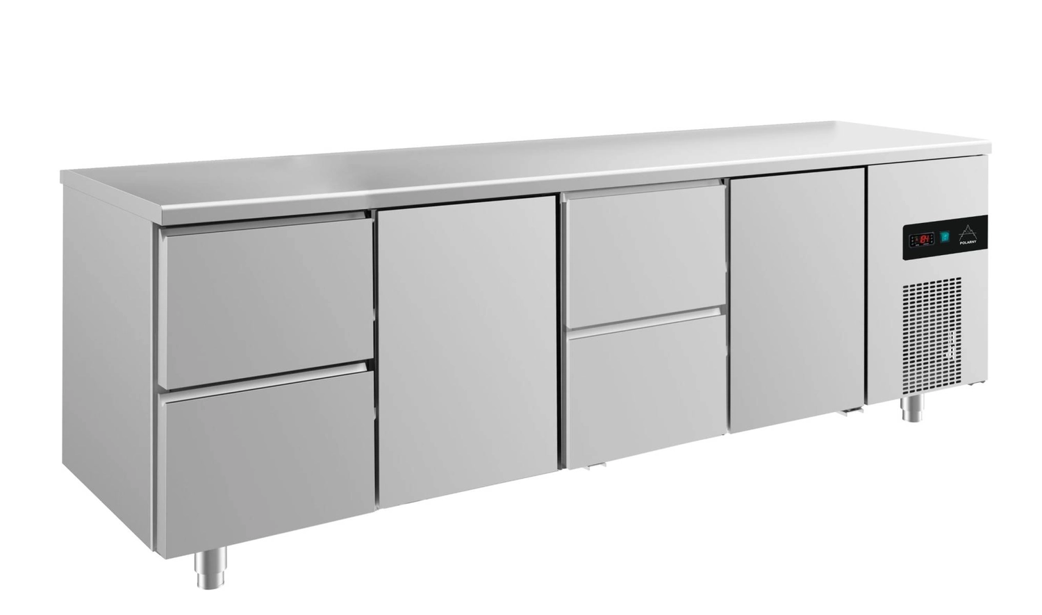 Bild von Kühltisch -2 bis +8°C 2330x700x850mm mit 2x Türen und 2x zwei Schubladen