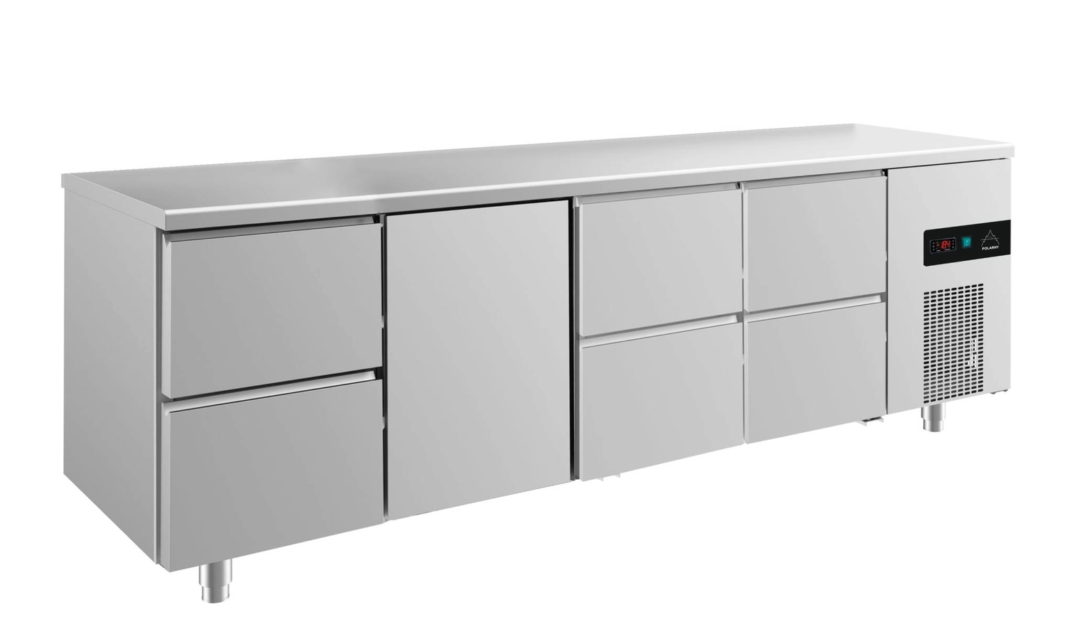 Bild von Kühltisch -2 bis +8°C 2330x700x850mm mit 1x Tür und 3x zwei Schubladen