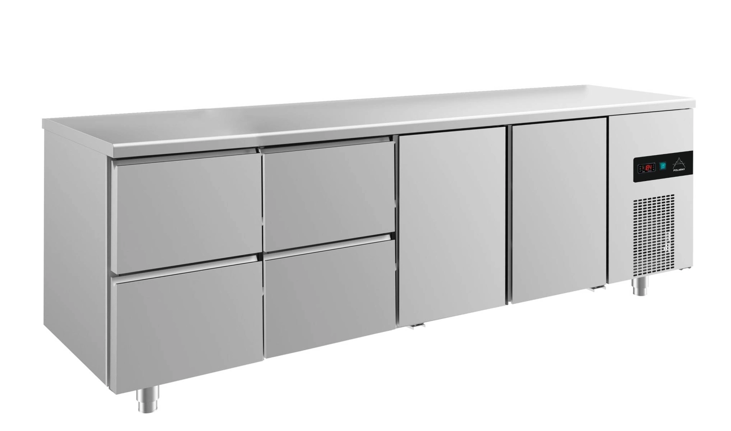 Bild von Kühltisch -2 bis +8°C 2330x700x850mm mit 2x Türen und 2x zwei Schubladen