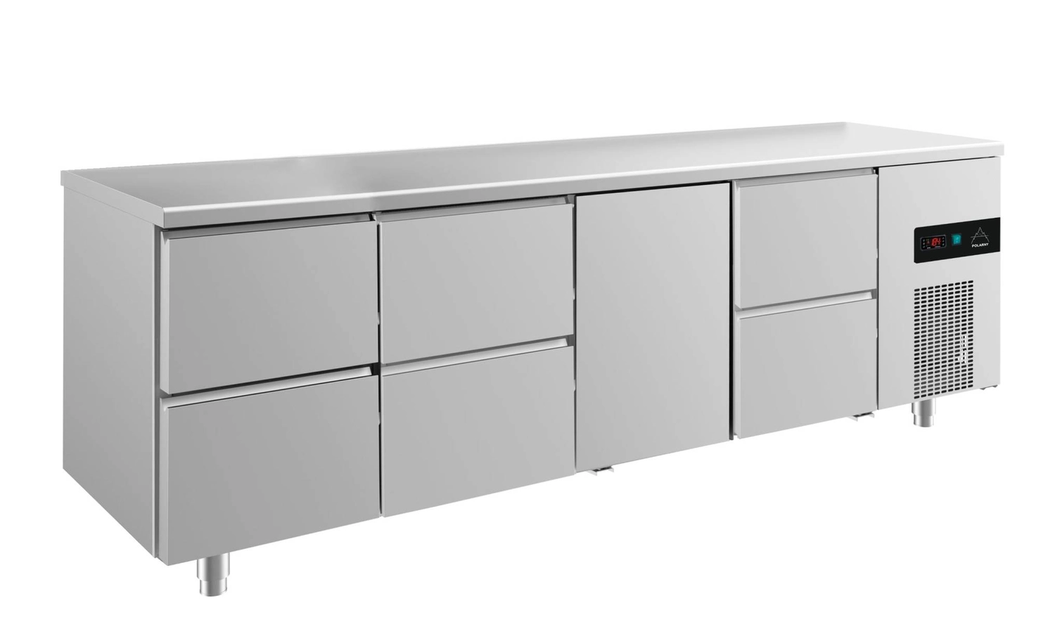Bild von Kühltisch -2 bis +8°C 2330x700x850mm mit 1x Tür und 3x zwei Schubladen