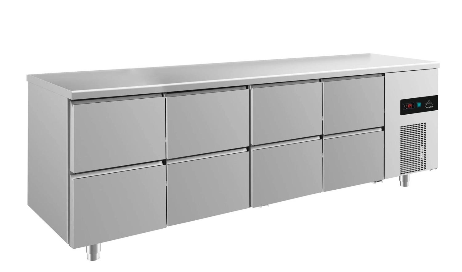 Bild von Kühltisch -2 bis +8°C 2330x700x850mm mit 4x zwei Schubladen