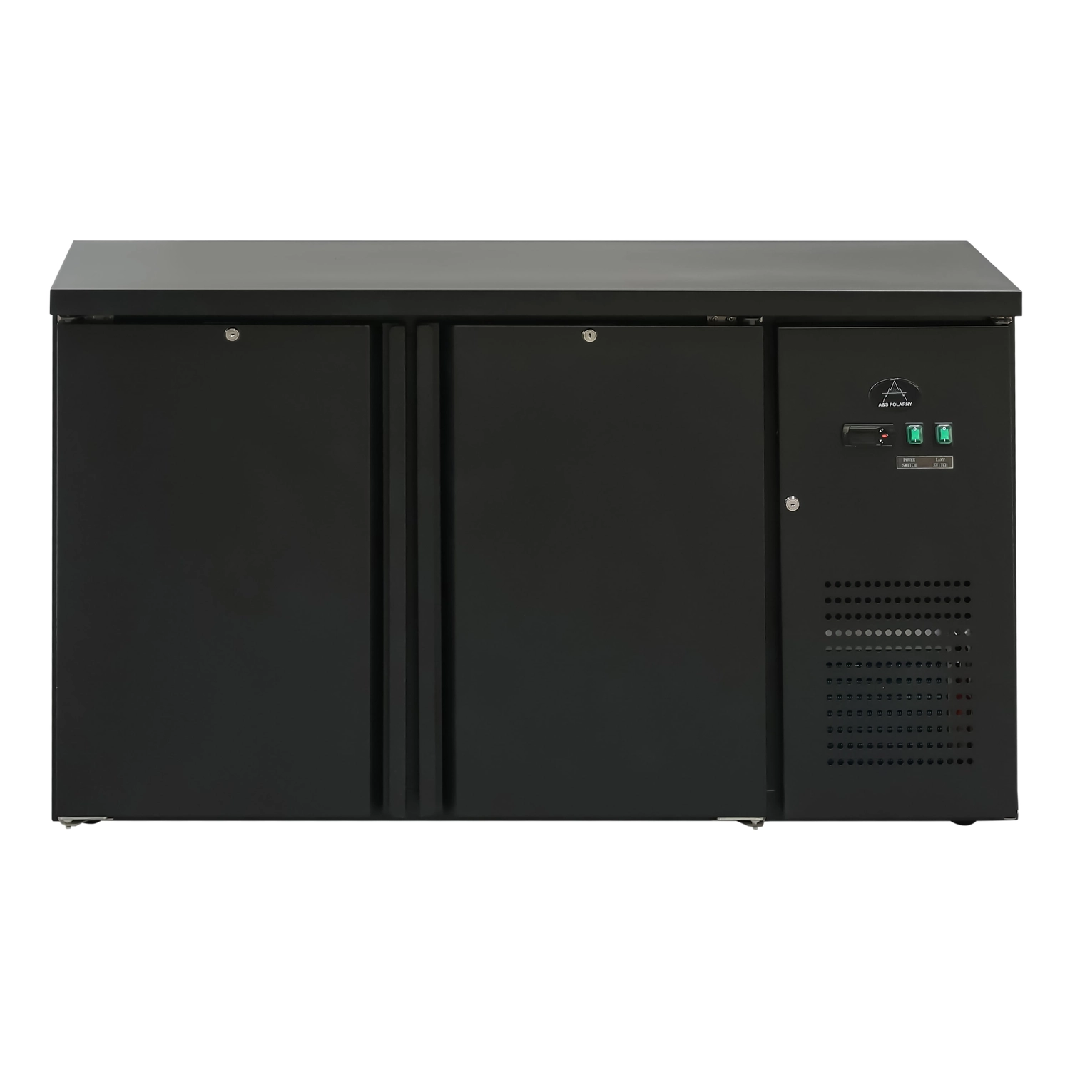 Bild von Flaschenkühltisch 280 Liter | Schwarz | 2 Türen | 1465 x 520 x 840 mm