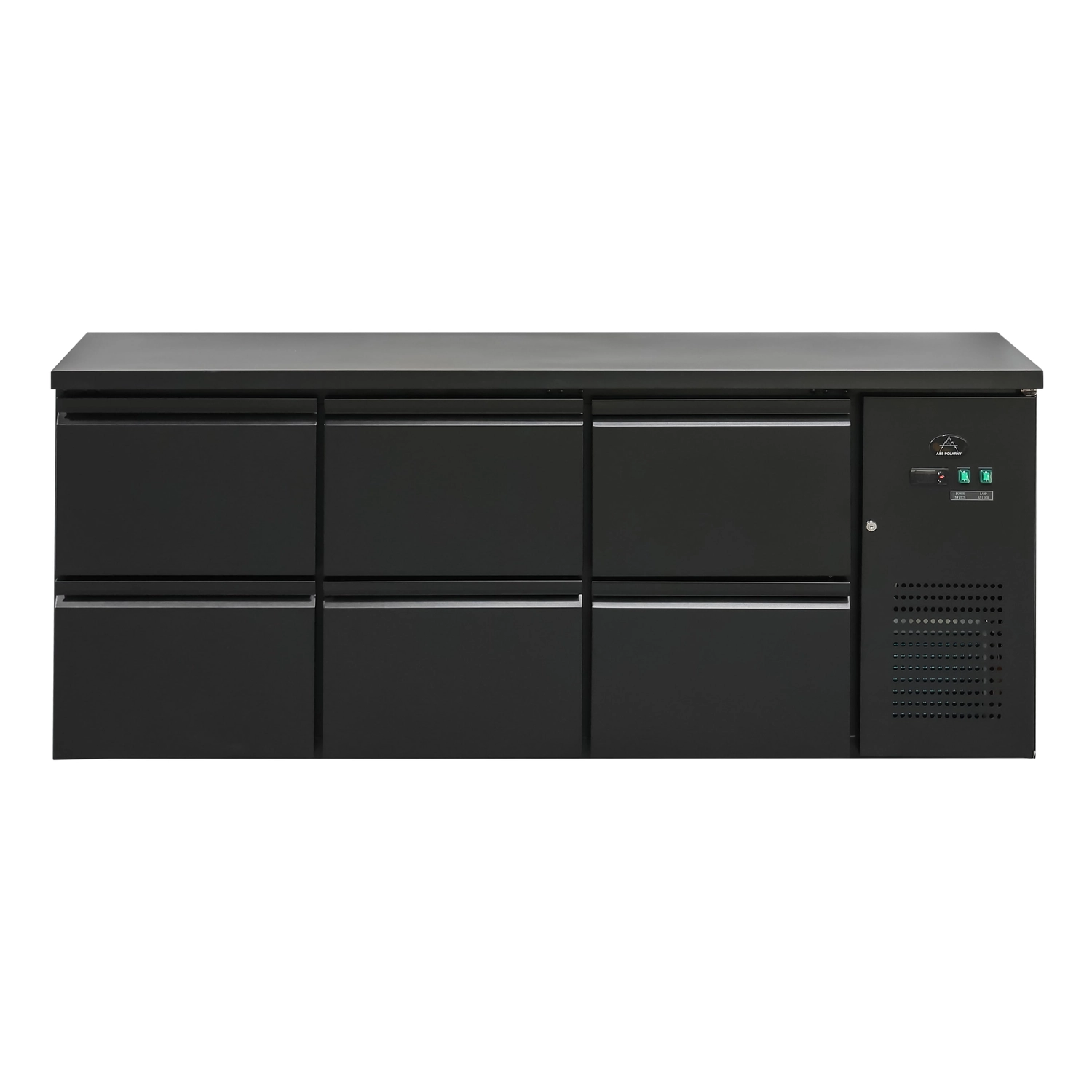 Bild von Flaschenkühltisch 425 Liter | Schwarz | 6 Schubladen | 2005 x 520 x 840 mm