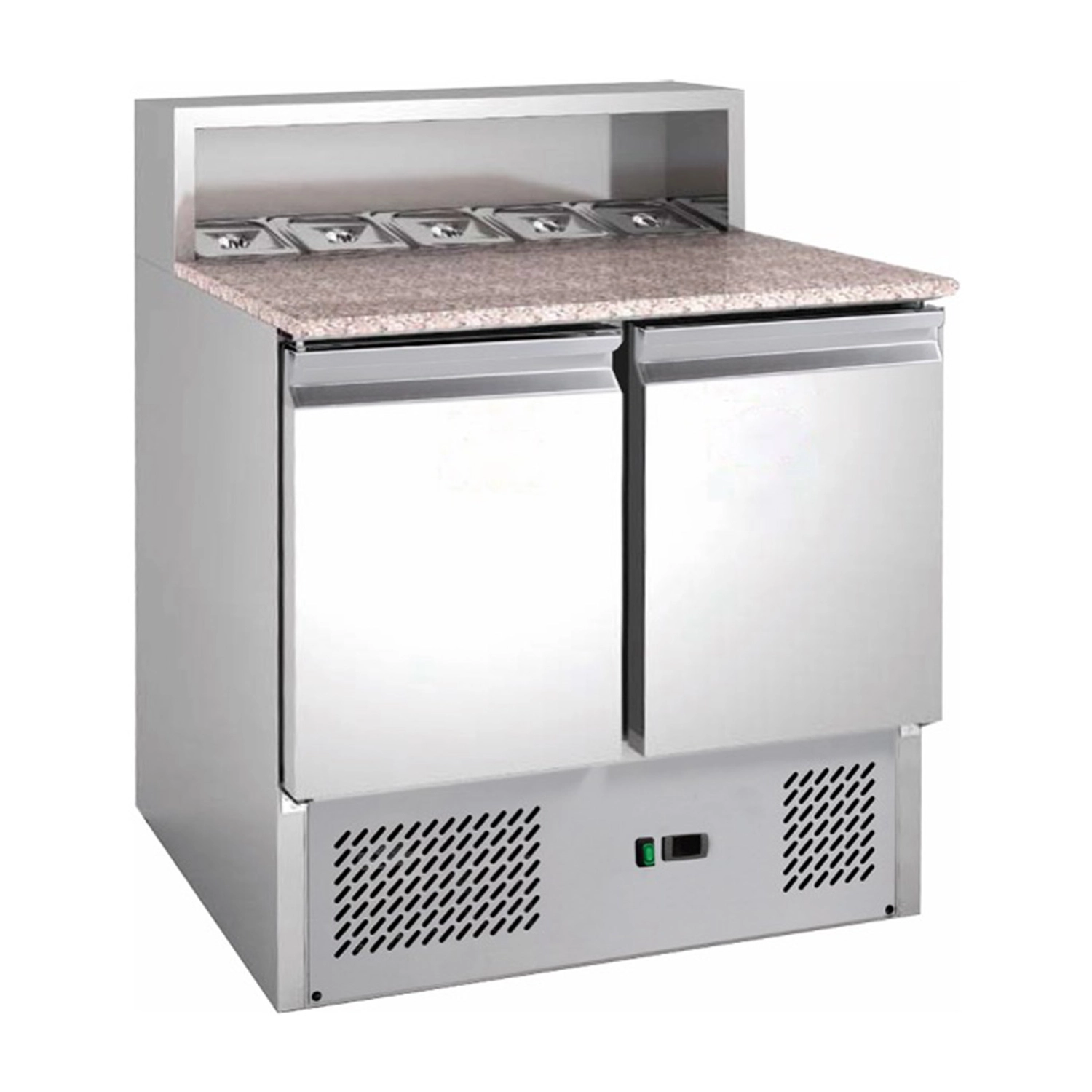 Bild von Saladette mit eingebauter Kühlung | 2 Türen | Volumen: 213 Liter | 900 x 700 x 1087 mm