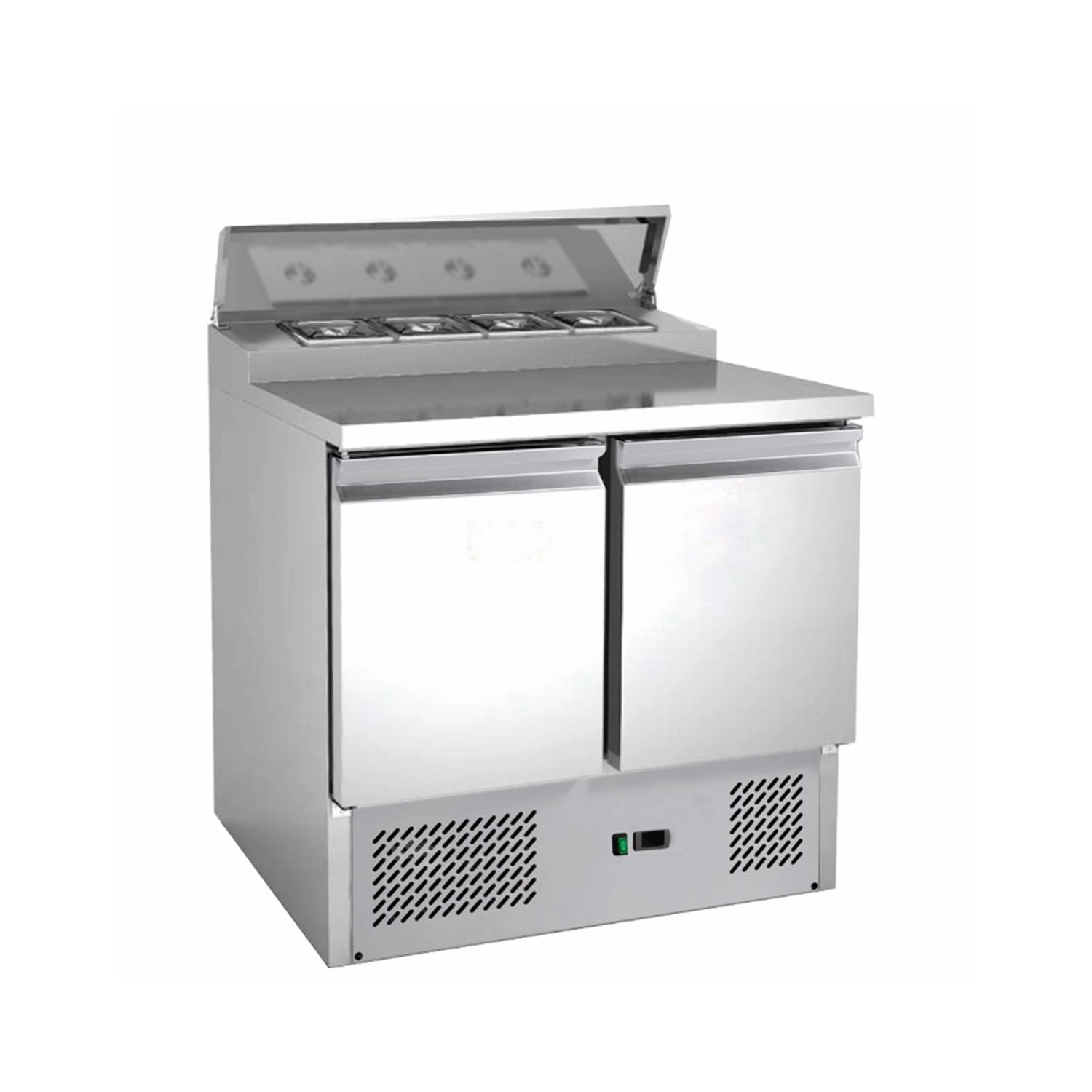 Bild von Saladette mit eingebauter Kühlung GN 1/3 | 2 Türen | Volumen: 213 Liter | 900 x 700 x 1002 mm