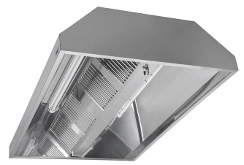 Bild von Deckenhaube Trapezform ohne Motor | Edelstahl | Filter Typ A | Filter: 4 | 1200 x 1200 x 450 mm