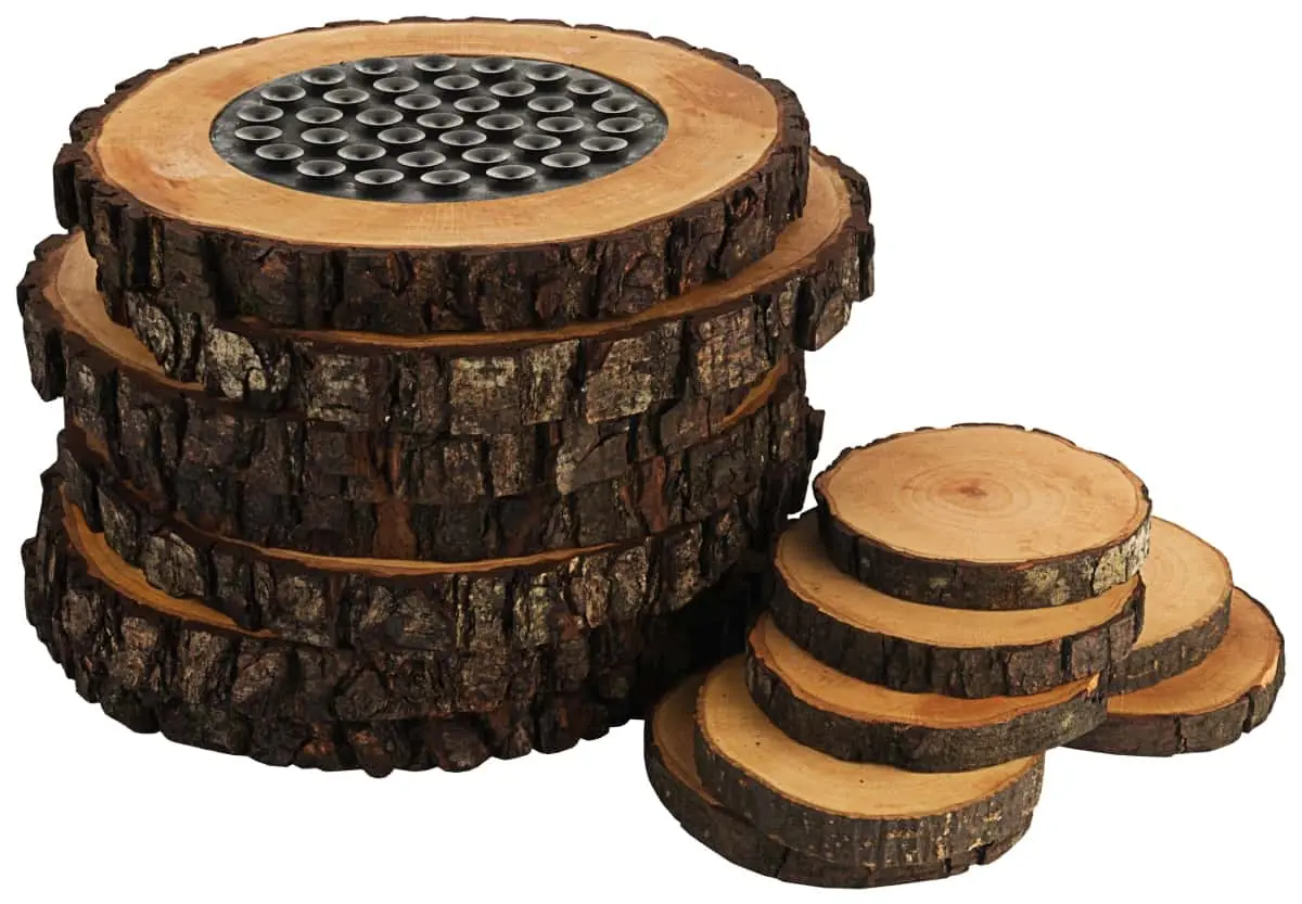Bild von PURE NAT'Platform Set Wood' jew.7 gr. u.kl. Scheiben mit Noppen