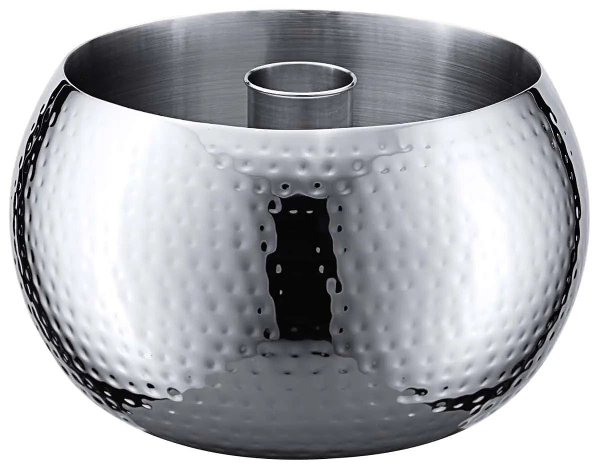 Bild von CARAFINE Standfuß 'Quintet'g ehämmerte Edelstahlkugel, Crasheisr.