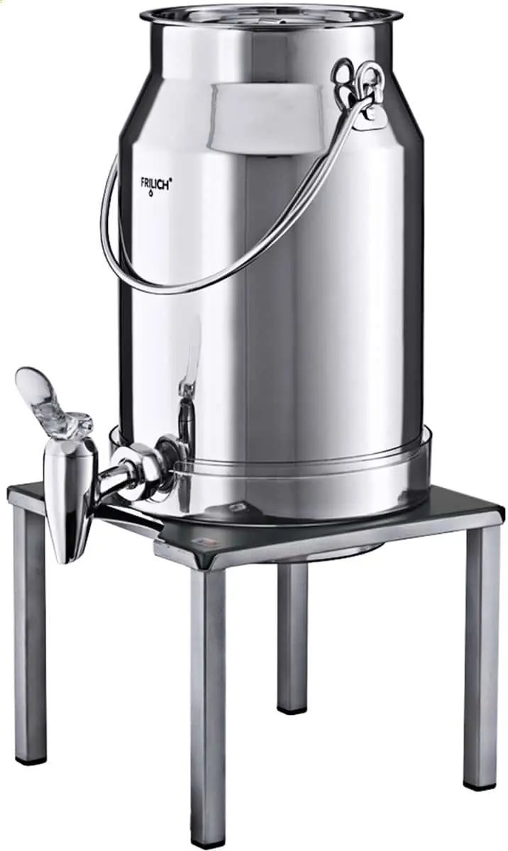 Bild von RAISER INOX 'Milchkanne 5 l' EdelstahlHahn, Kühlakku, Edelstahlfuß