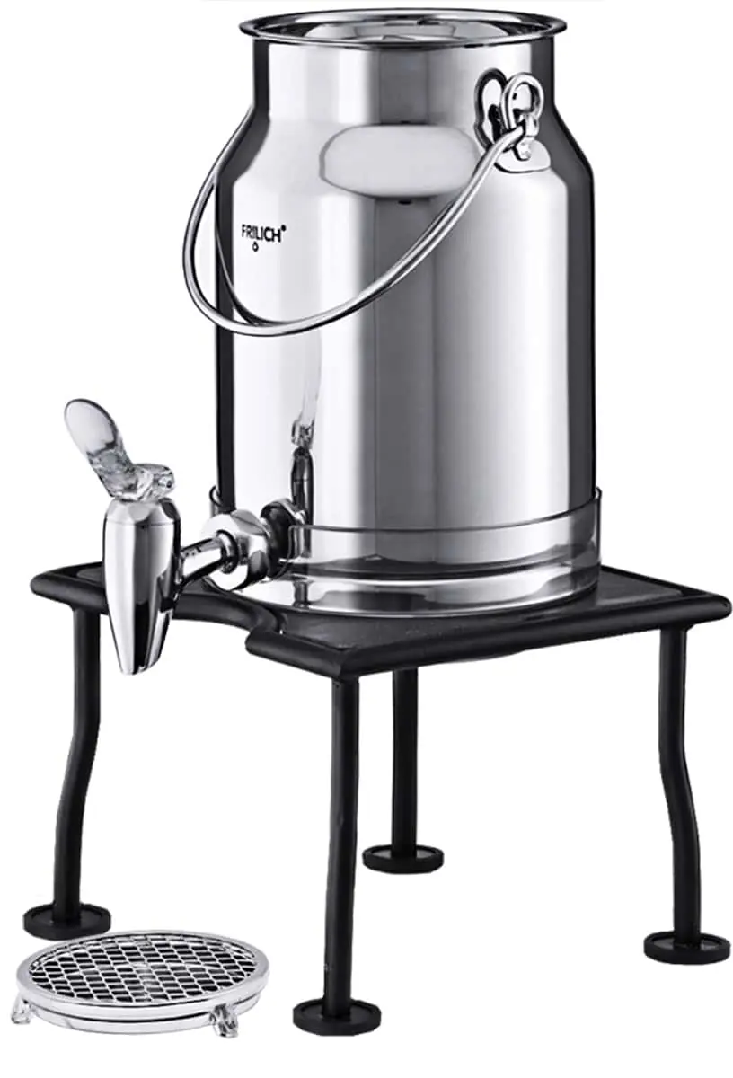 Bild von RAISER RUSTIC 'Milckanne 3 l' EdelstahlHahn, Kühlakku, Metallfuß