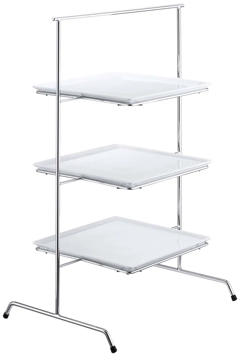 Bild von UNISON 33x33 'Buffet Etagere, m.3 Porzellanpl., 36x52 cm, H: 76 cm