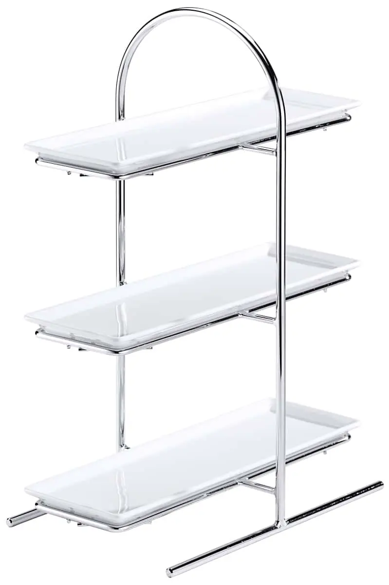 Bild von UNISON 33x11 'Tisch Etagere', m. 3 Porzellanpl., 32,5x19cm, H:45,5cm