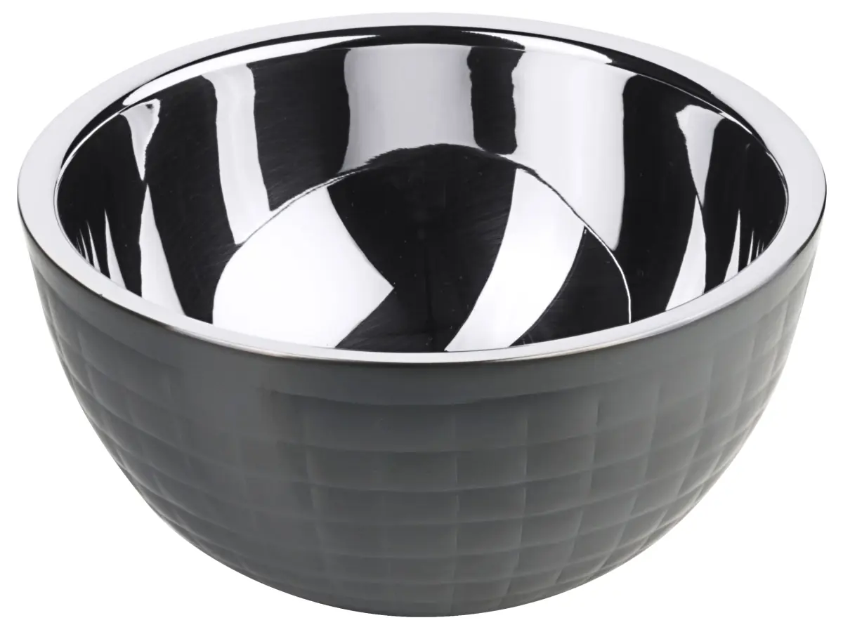 Bild von CARAFINE BLACK 'Buffetschale S'
gehammert, doppelwandig, PVD schwarze Beschichtung