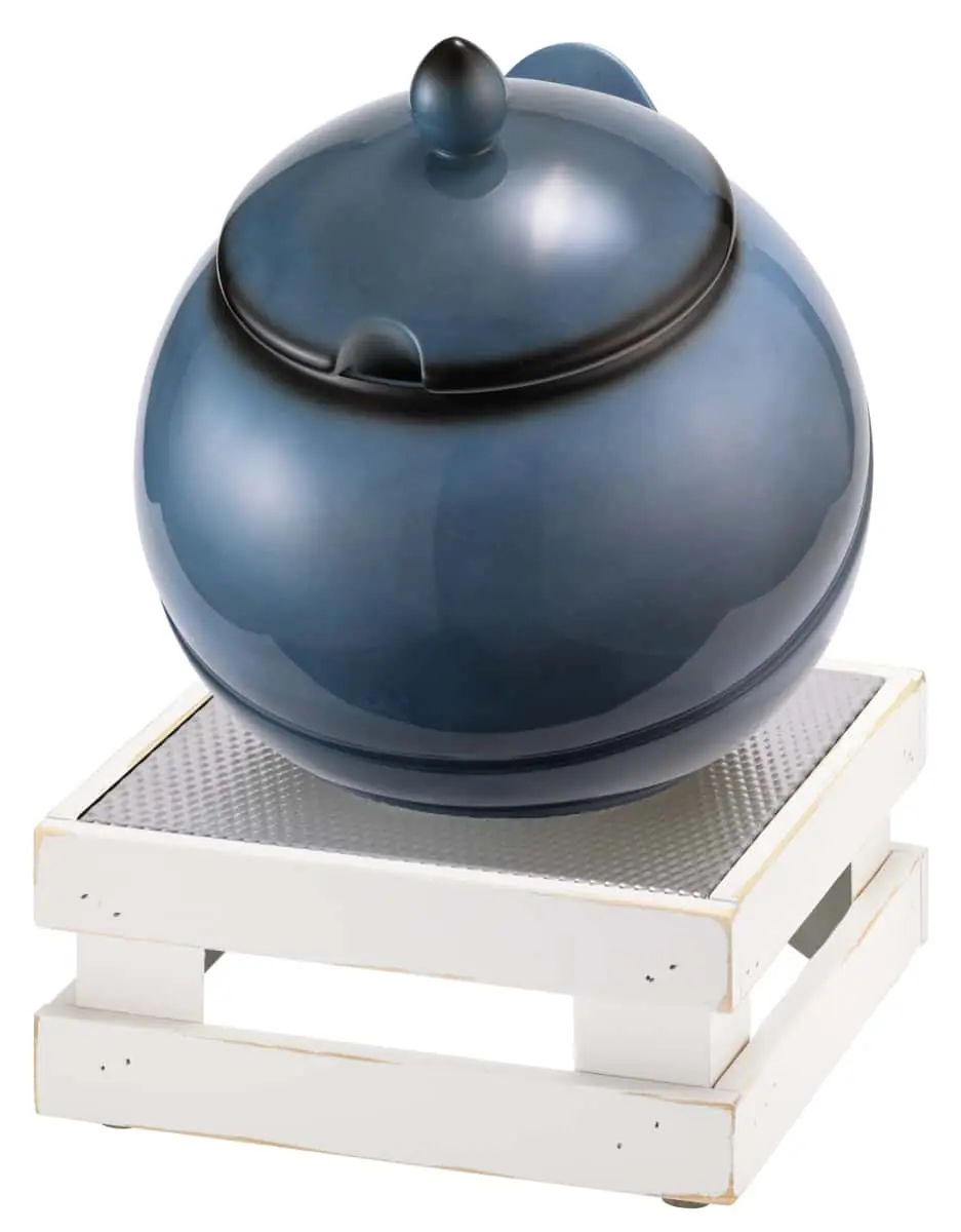 Bild von RAISER VIN 'Buffet Bowl S' Porzellankugel, blau (3,5 l), weiß 'use look'