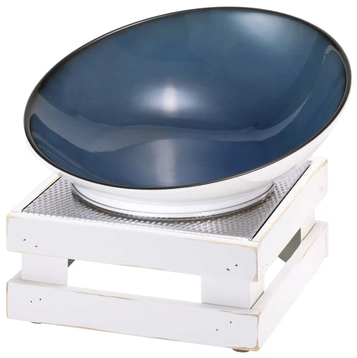 Bild von RAISER VINTAGE 'Buffetschale' Porzellan, blau, Holzfuß, H: 22,0cm
