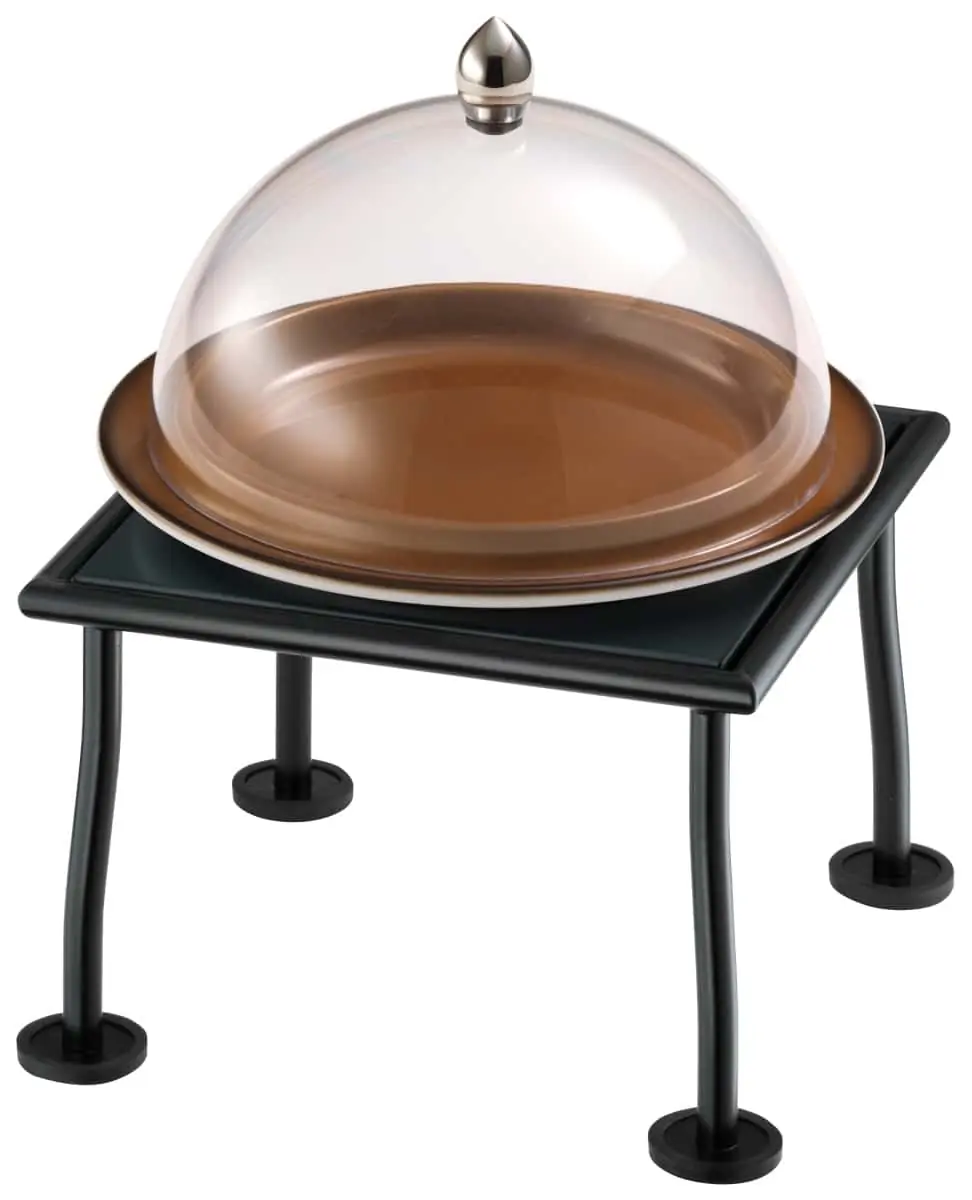 Bild von RAISER RUSTIC 'Clochenplatte' mit Porzellanteller, caramel, H:31,0 cm
