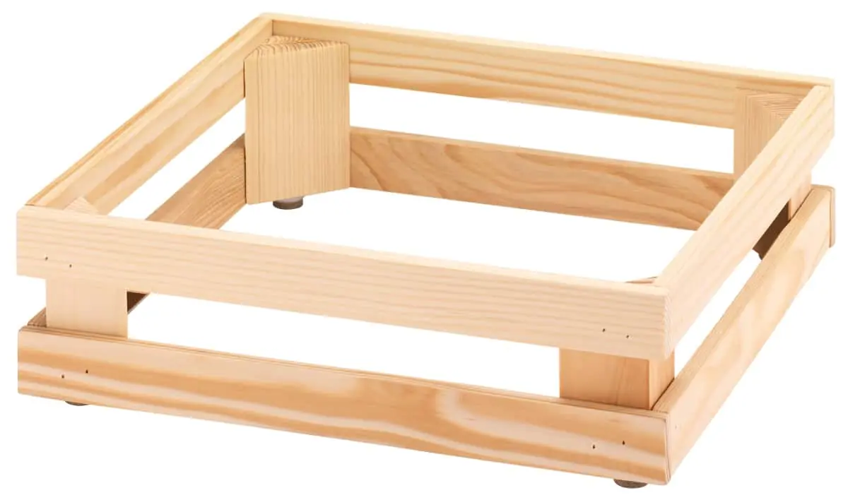 Bild von RAISER NATURE S-Standfuß 33x33 aus Fichtenholz, H: 10 cm