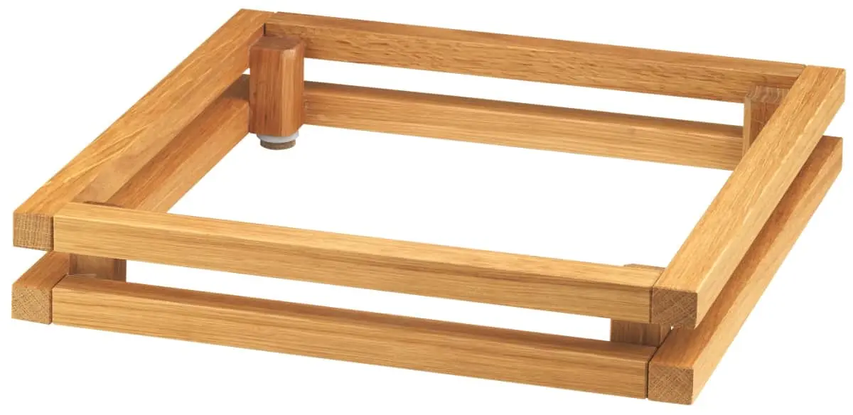 Bild von RAISER OAK S-Standfuß 33x33 aus Eichenholz Höhe: 8 cm