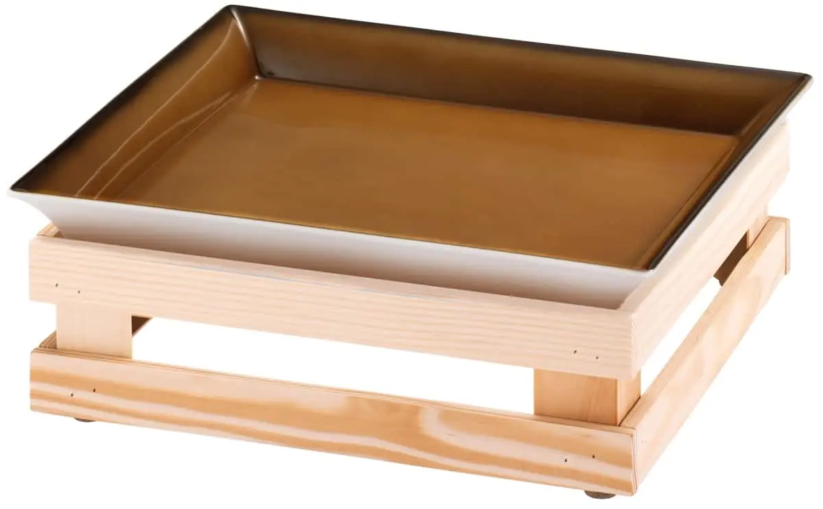 Bild von RAISER NATURE 'Frischeschale' Porzellan, caramel 33x33, H:15,0cm