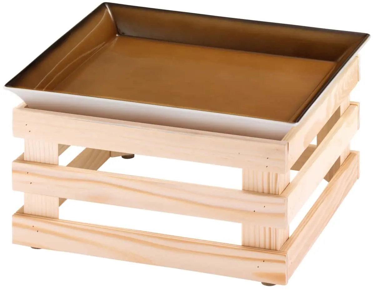 Bild von RAISER NATURE 'Frischeschale' Porzellan, caramel 33x33, H:21,5cm