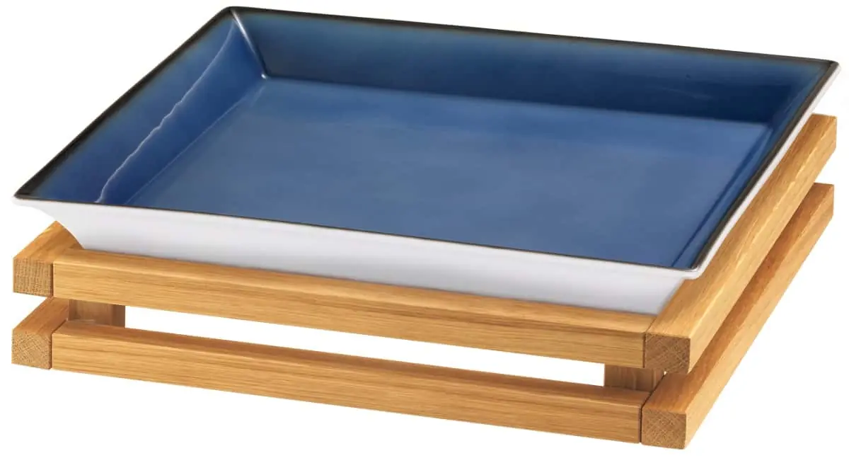 Bild von RAISER OAK 'Frischeschale' Porzellan, blau 33x33, H: 12,0cm