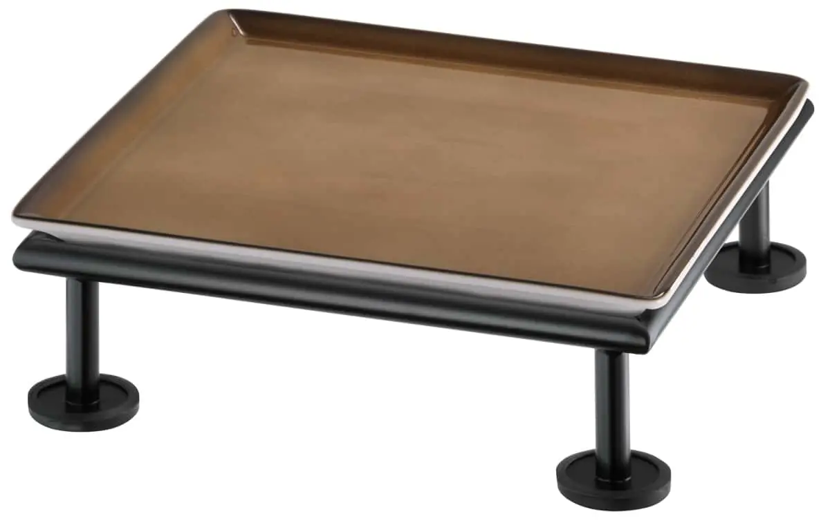 Bild von RAISER RUSTIC 'Frischeplatte' Porzellan, caramel 23x23, H: 5,6 cm