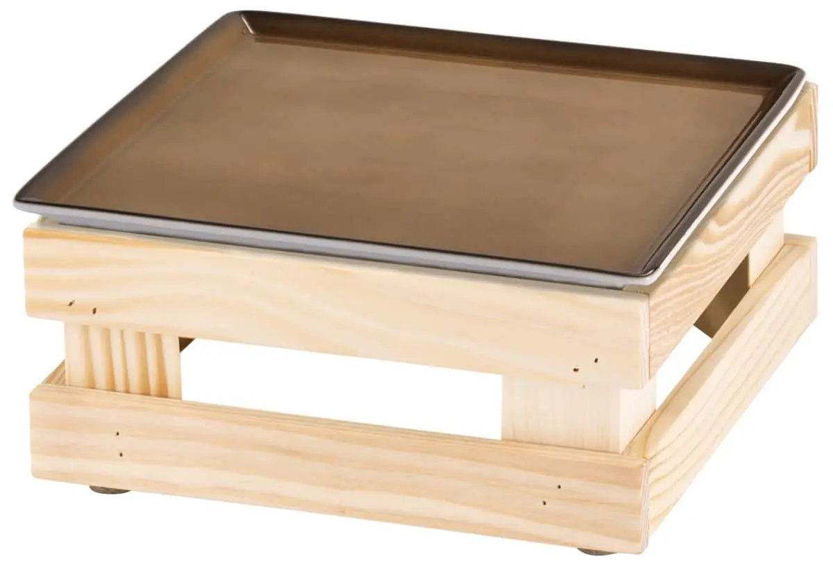 Bild von RAISER NATURE 'Frischeplatte' Porzellan, caramel 23x23, H:11,9cm
