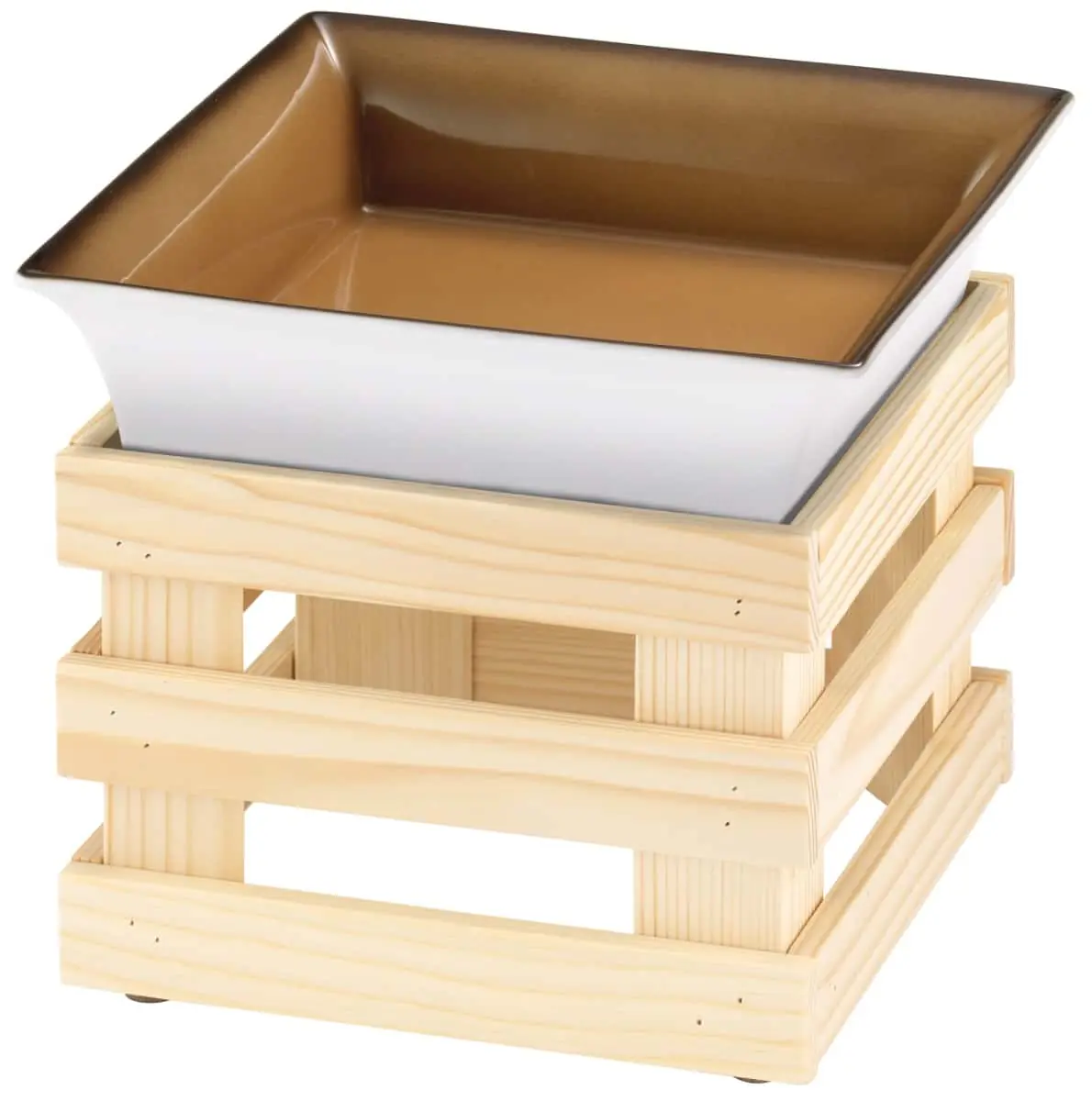 Bild von RAISER NATURE 'Frischeschale' Porzellan, caramel 23x23, H:21,5cm