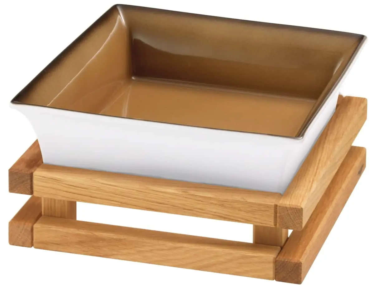 Bild von RAISER OAK 'Frischeschale' Porzellan, caramel 23x23, H: 14,0cm