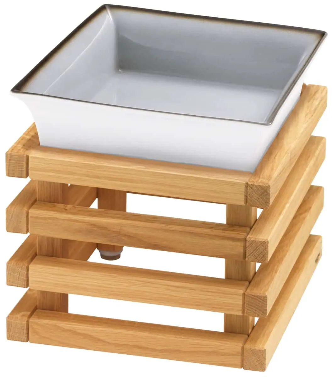 Bild von RAISER OAK 'Frischeschale' Porzellan, grau 23x23, H: 23,5cm