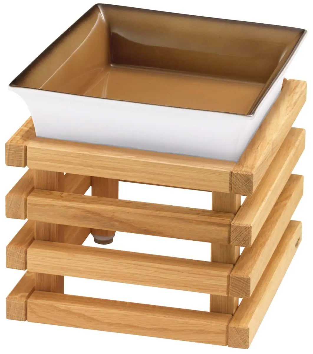Bild von RAISER OAK 'Frischeschale' Porzellan, caramel 23x23, H: 23,5cm