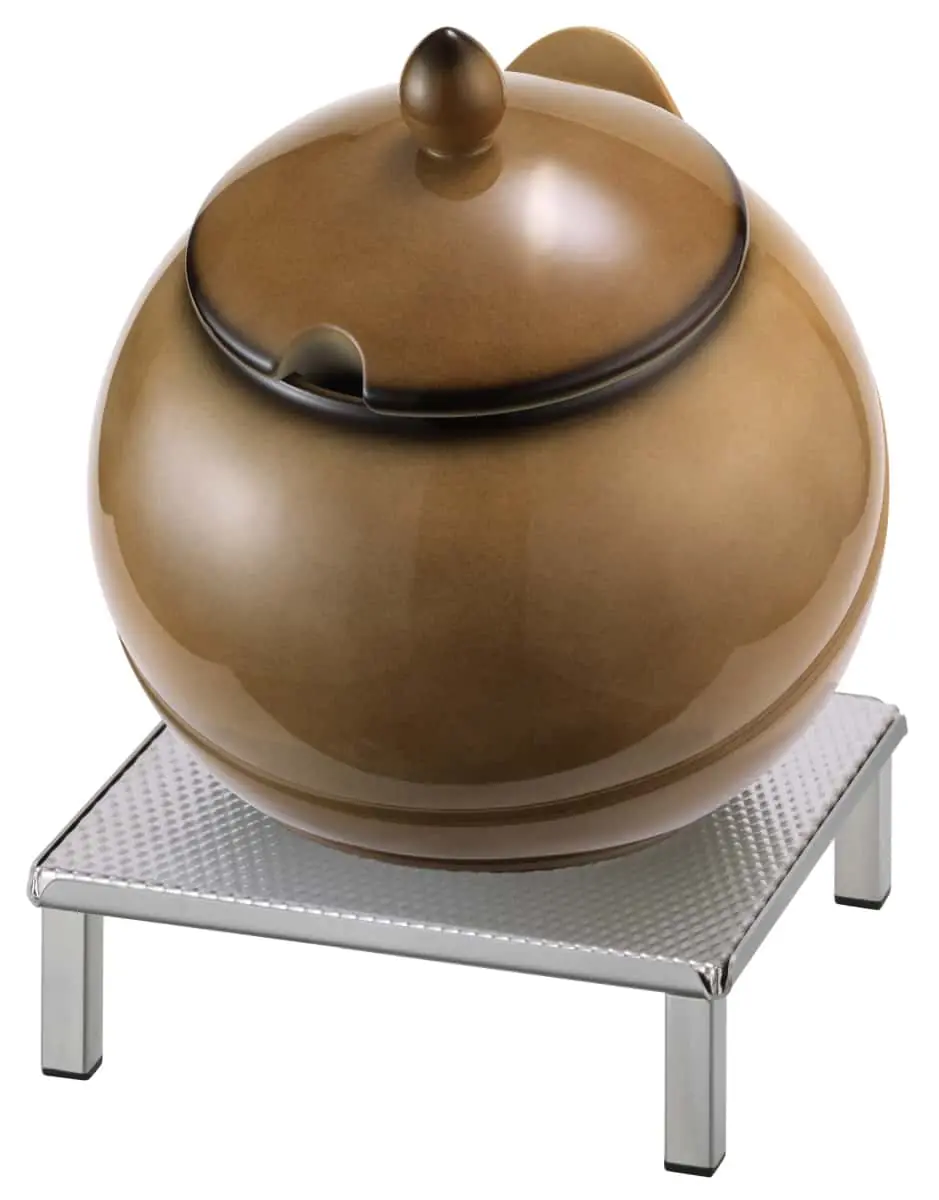 Bild von RAISER INOX 'Buffet Bowl S' Porzellankugel, caram.(3,5 l)
