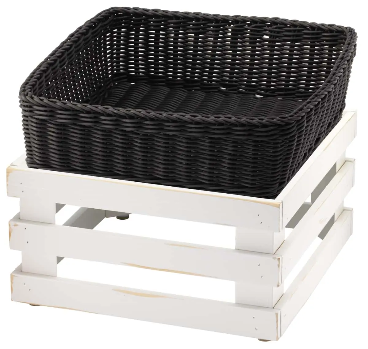 Bild von RAISER VINTAE 33x33'Brotkorb' Korb aus PP, grau (H:39,8cm)