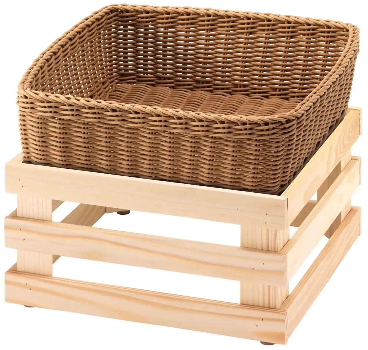 Bild von RAISER NATURE 33x33 'Brotkorb' Korb aus PP, beige (H:39,8cm)