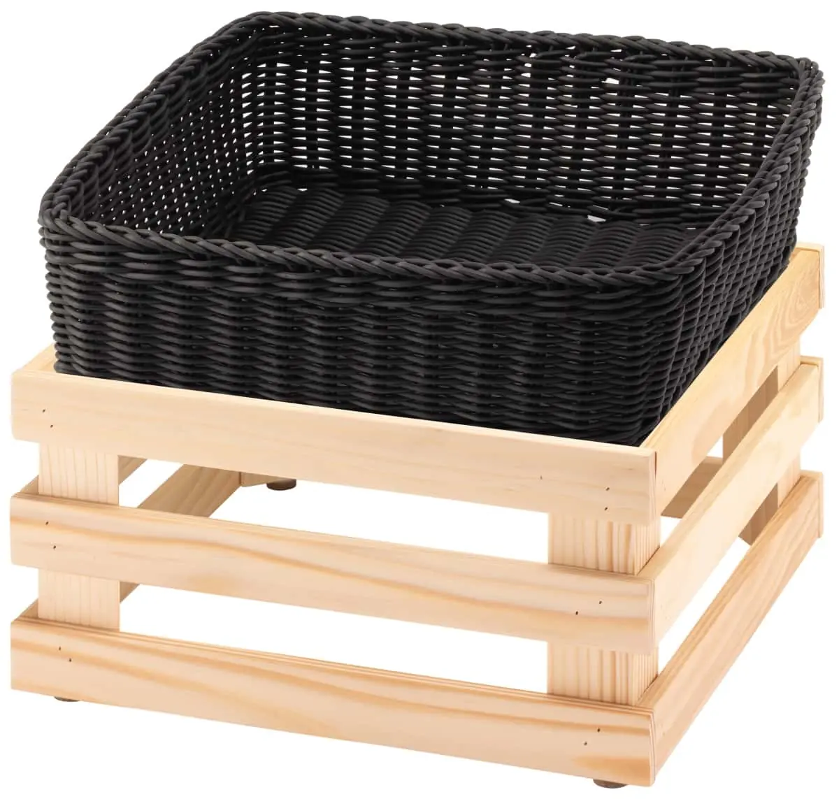 Bild von RAISER NATURE 33x33 'Brotkorb' Korb aus PP, grau (H:39,8cm)
