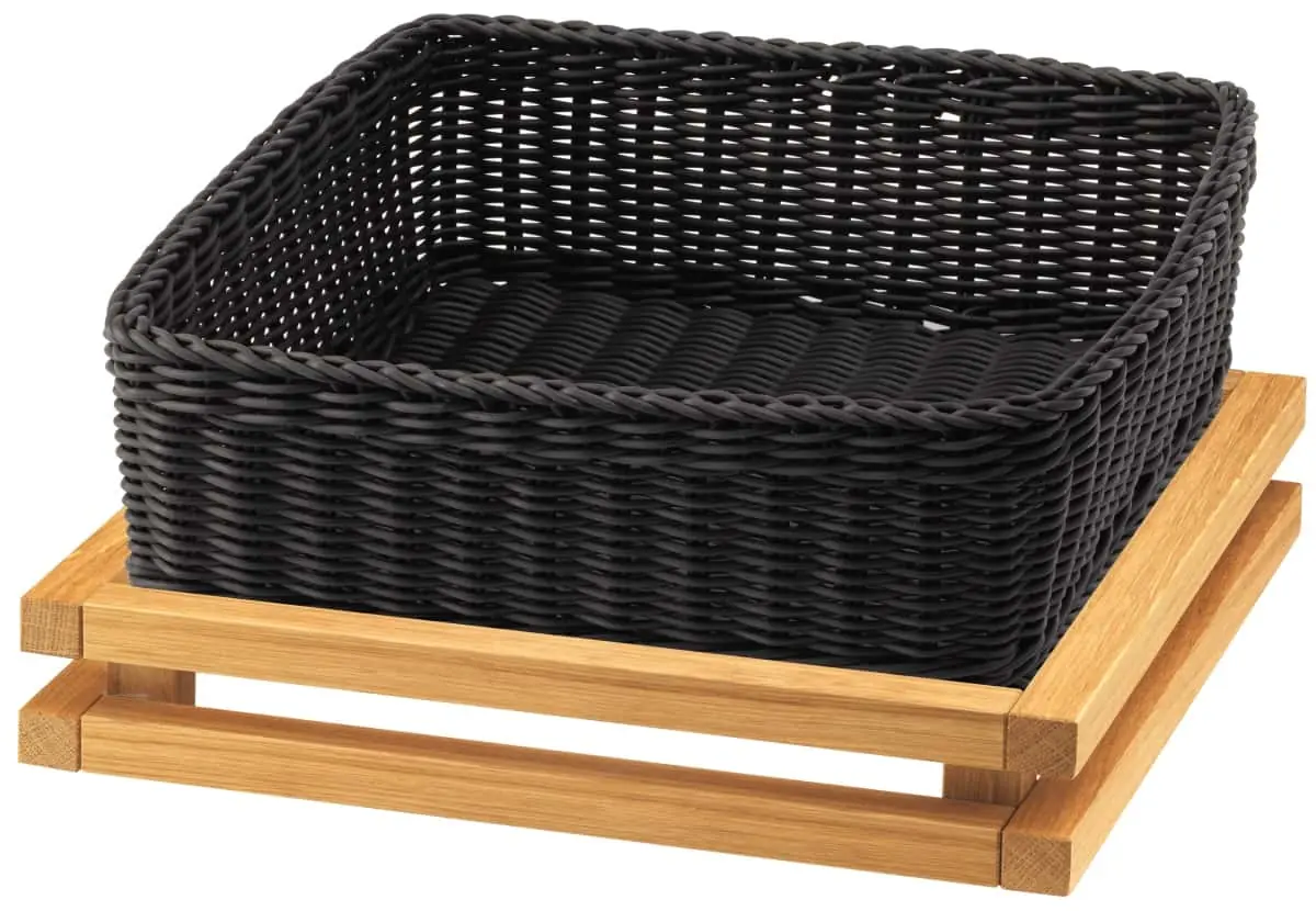 Bild von RAISER OAK 33x33 'Brotkorb' Korb aus PP, grau (H: 30,3cm)