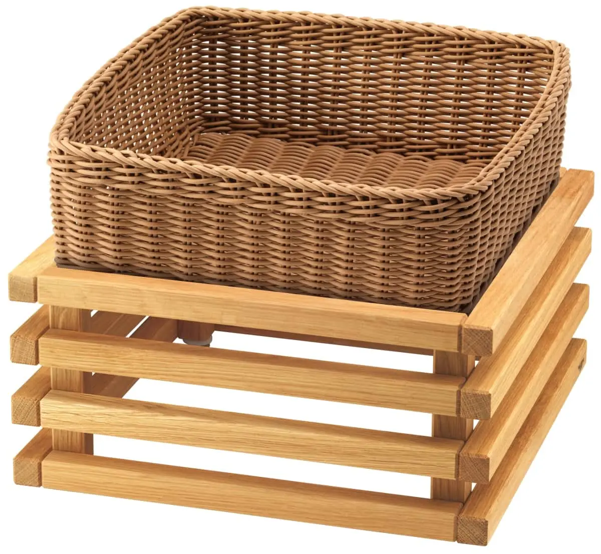Bild von RAISER OAK 33x33 'Brotkorb' Korb aus PP, beige (H: 39,7cm)