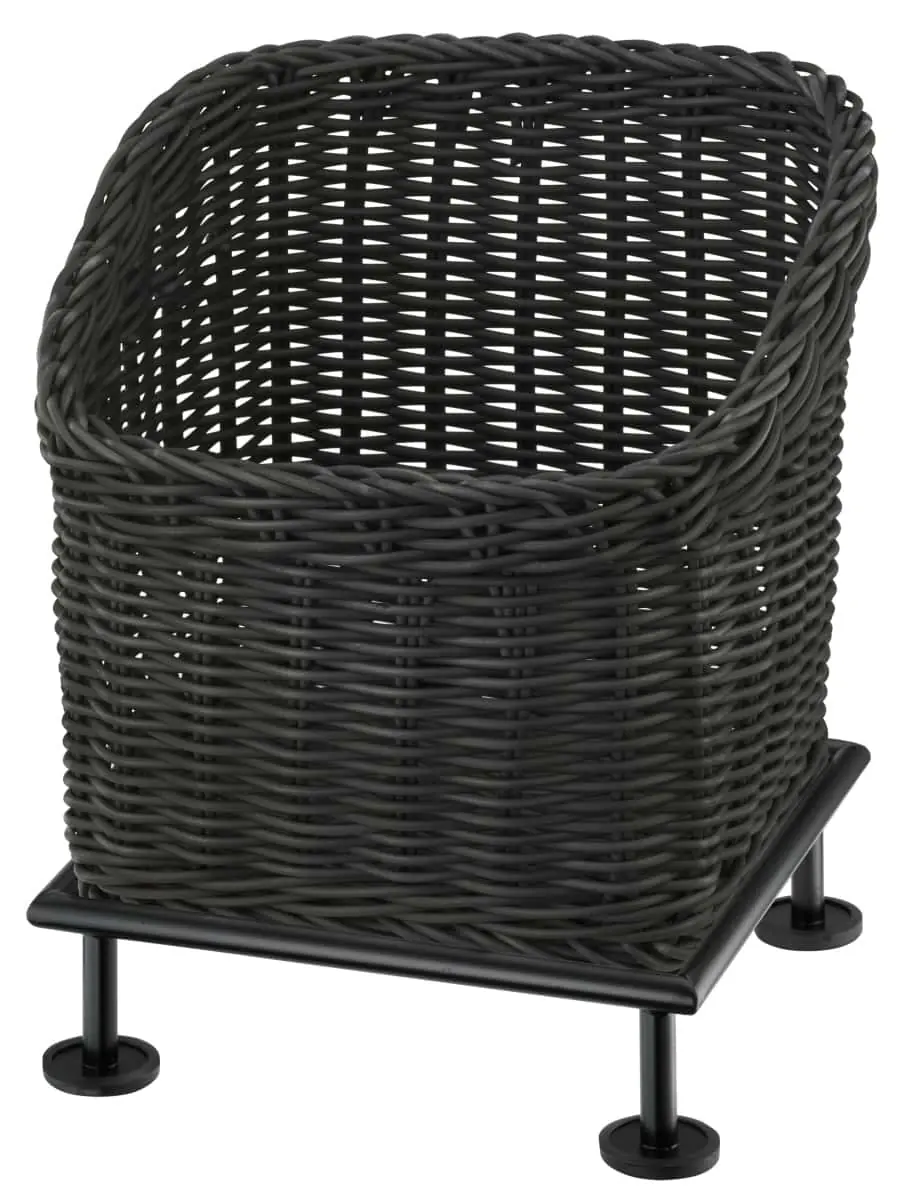 Bild von RAISER RUSTIC 23x23 'Brotkorb' Korb aus PP, grau (H:26,4cm)