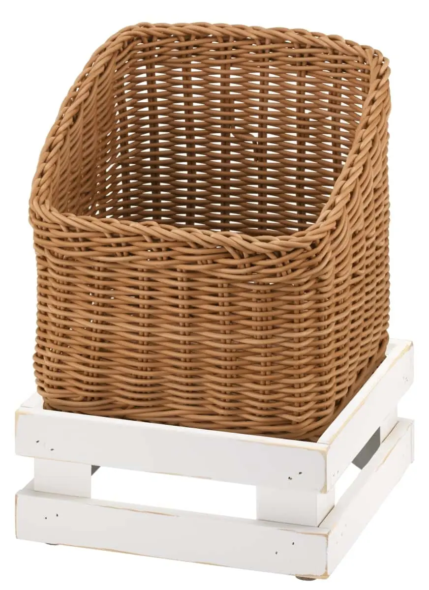 Bild von RAISER VINTAE 23x23'Brotkorb' Korb aus PP, beige H:33,2cm)