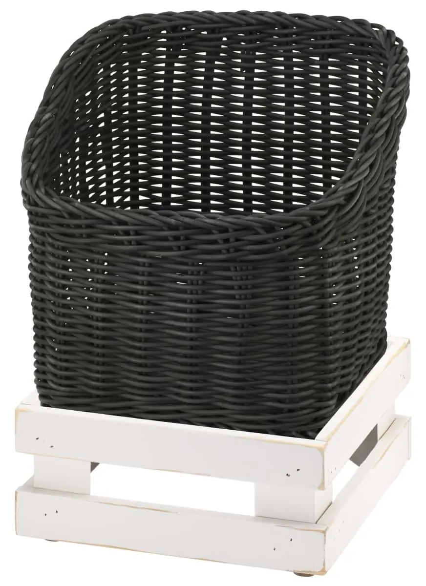 Bild von RAISER VINTAE 23x23'Brotkorb' Korb aus PP, grau (H:33,2cm)