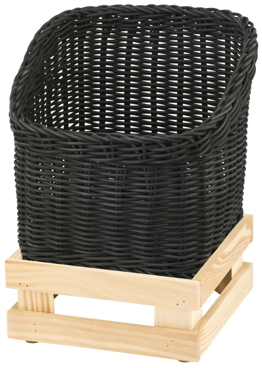 Bild von RAISER NATURE 23x23 'Brotkorb' Korb aus PP, grau (H:33,2cm)