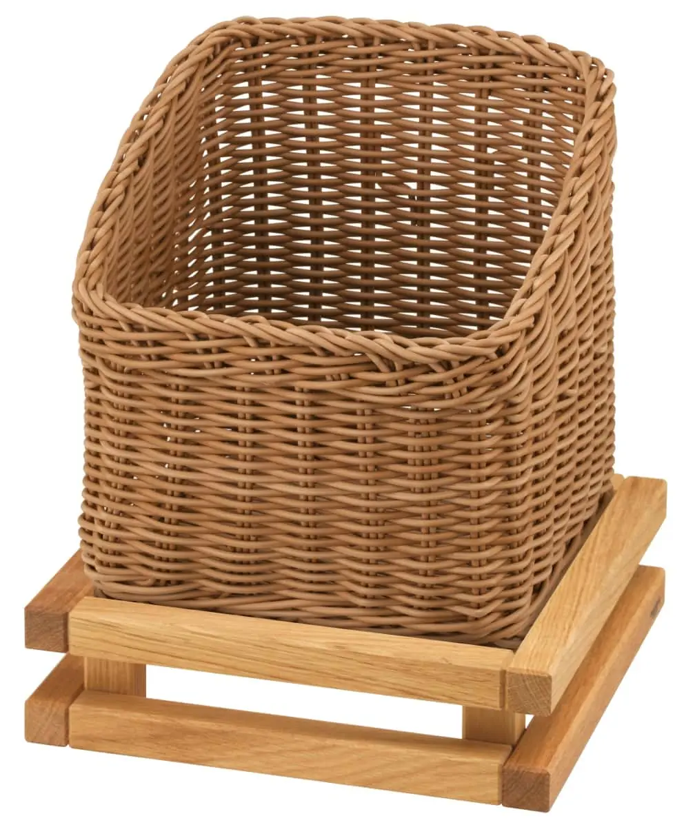 Bild von RAISER OAK 23x23 'Brotkorb' Korb aus PP, beige (H: 30,2cm)