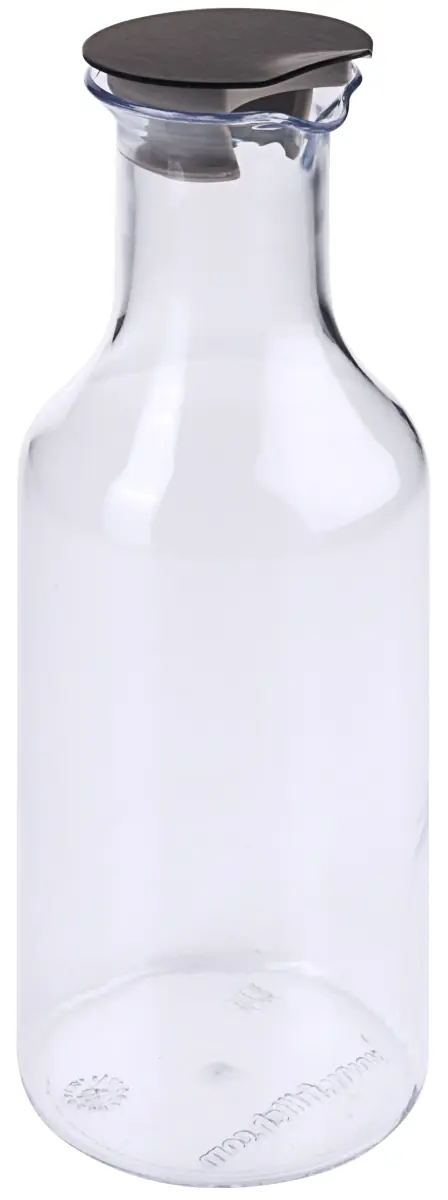 Bild von Nachschubbehälter Glaskaraffe 1,2 Liter mit Edelstahldeckel, PVD schwarz